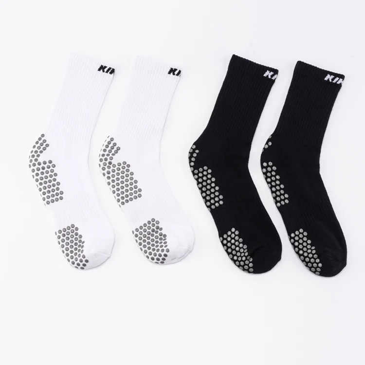 Guangdong long customized football soccer non slip grip tube socks