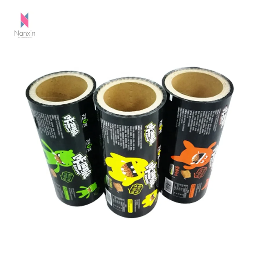 Automatic Sealing roll film plastic packaging roll film for snack PET/VMPET/PE  material with customized design OEM Accepted