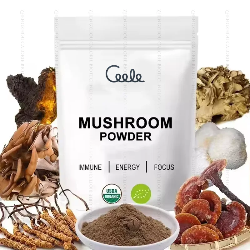 Oem Private Label Healthy Herbal Black Instant Mushroom Coffee Extract Powder Organic Lions Mane Mushroom Coffee