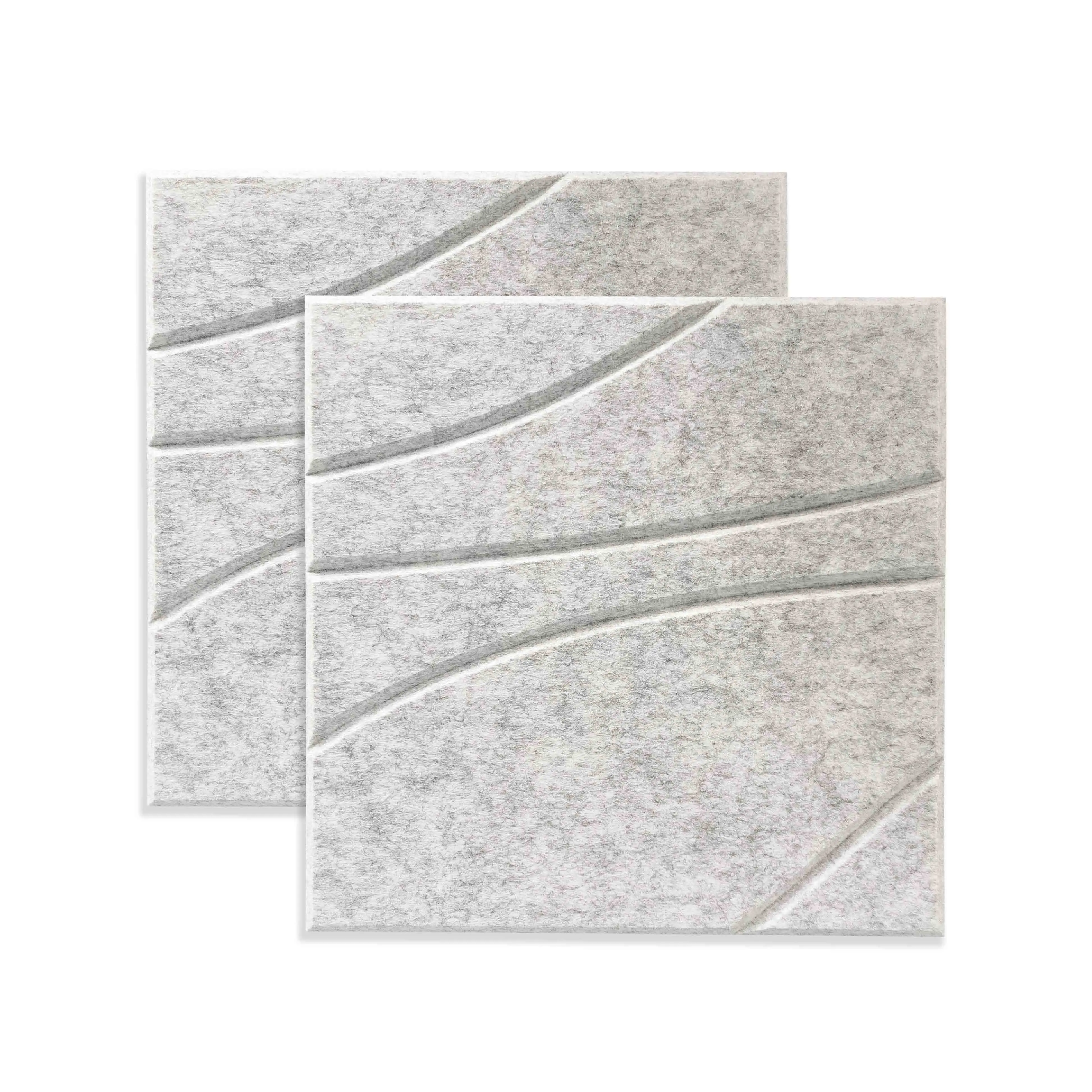 Grey Studio Foam Bass Trap Soft Polyester Wallpaper Sound Absorbing Panel
