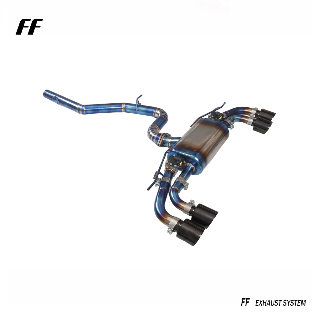 High performance car titanium valvetronic exhaust catback system for VW GOLF R 7R 7.5R