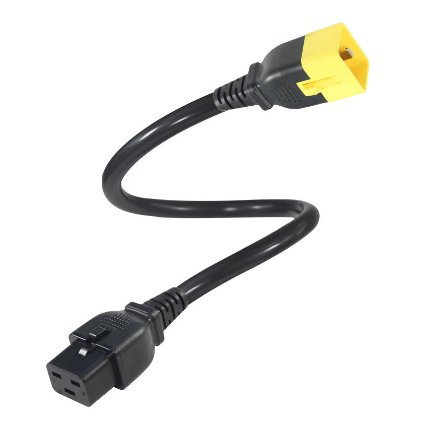 16a 250v Iec 60320 C19 C20 Cable Extension Mlale Female Ups Connectors Locking c19 to c20 Pdu Power Cord