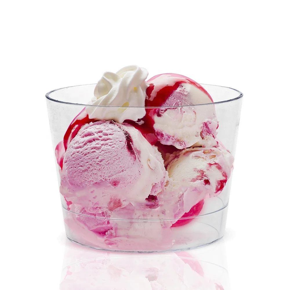 Party 190ml PS transparency plastic round mini mousse cake ice cream desert cup pudding container