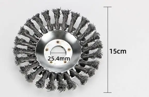 150mm 6 Inch Steel Wire Wheel Garden Weeding Brush Lawn Mower Grass Eater Trimmer Brush Cutter Tools Parts Weeding Brush