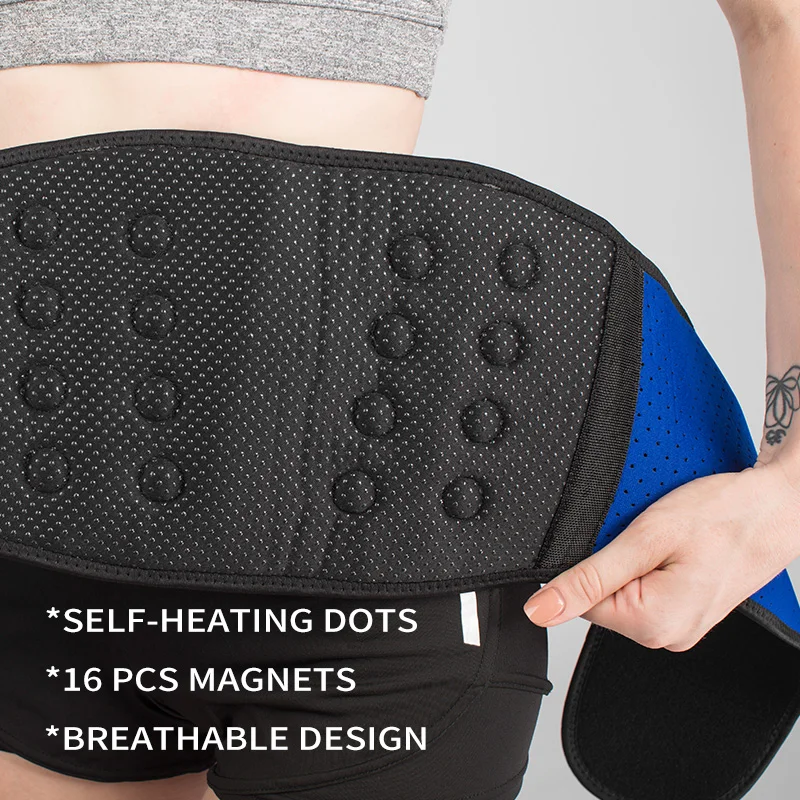 Nano Tourmaline Belt Waist Brace Magnetic Self Heating Low Back Support Belt For Back Pain, Warm Waist