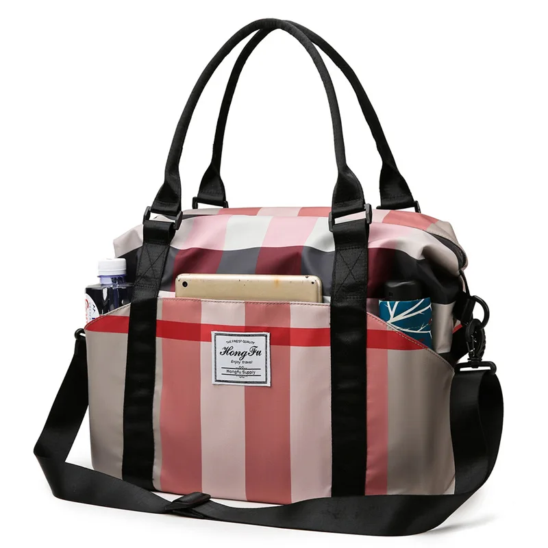 custom logo packs tote large capacity women dry wet separation lightweight travel bag (1600451956811)