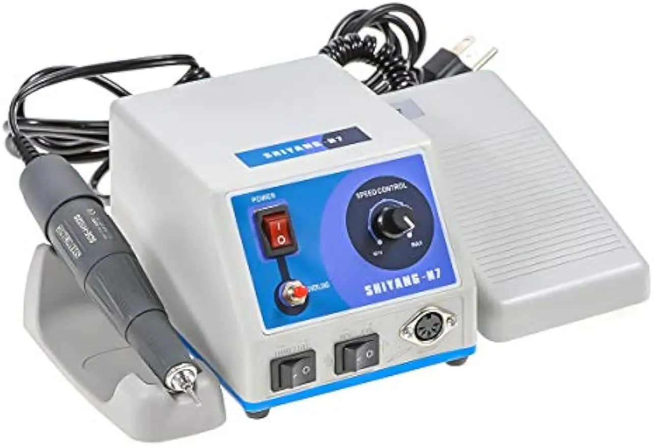 N7 Micromotor Lab Polishing Machine Variable Speed Jewelry Nail Making Set brush nail drill