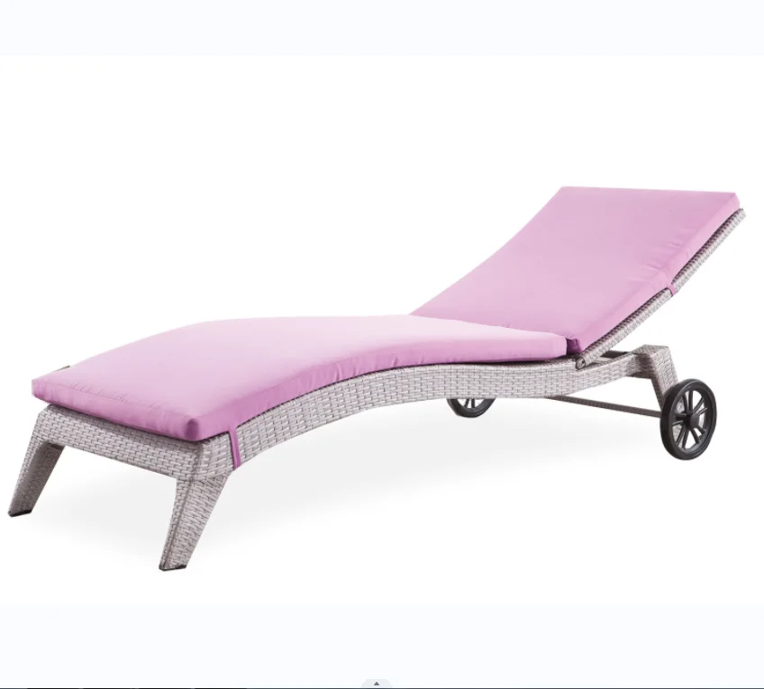 Poly rattan outdoor furniture hotel pool chair sun lounger garden sun bed