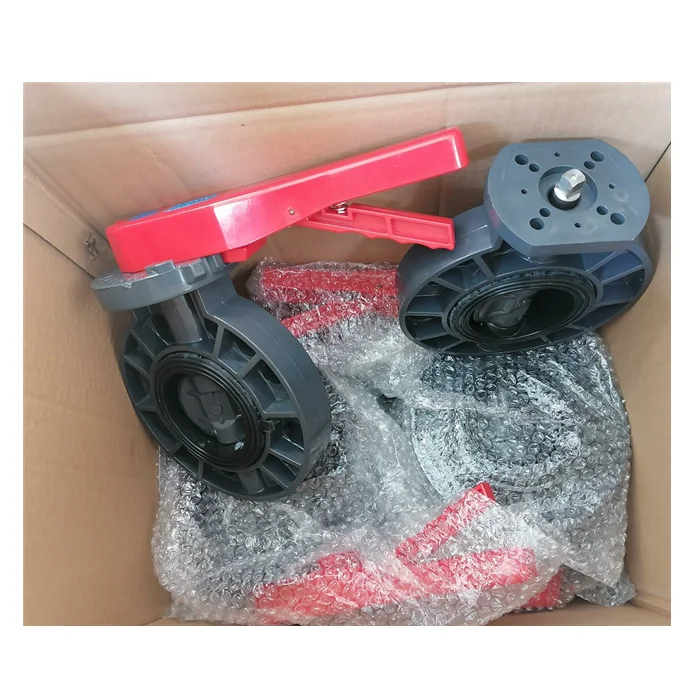 ATA cheap sale dn50 to dn400 handle lever manual butterfly valve  bare stem for electric pneumatic actuator