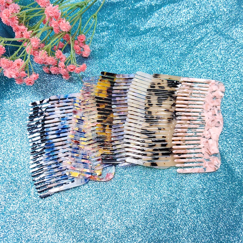 Custom Logo Barber Combs Cellulose Acetate Wide Tooth Acetate Hair Comb