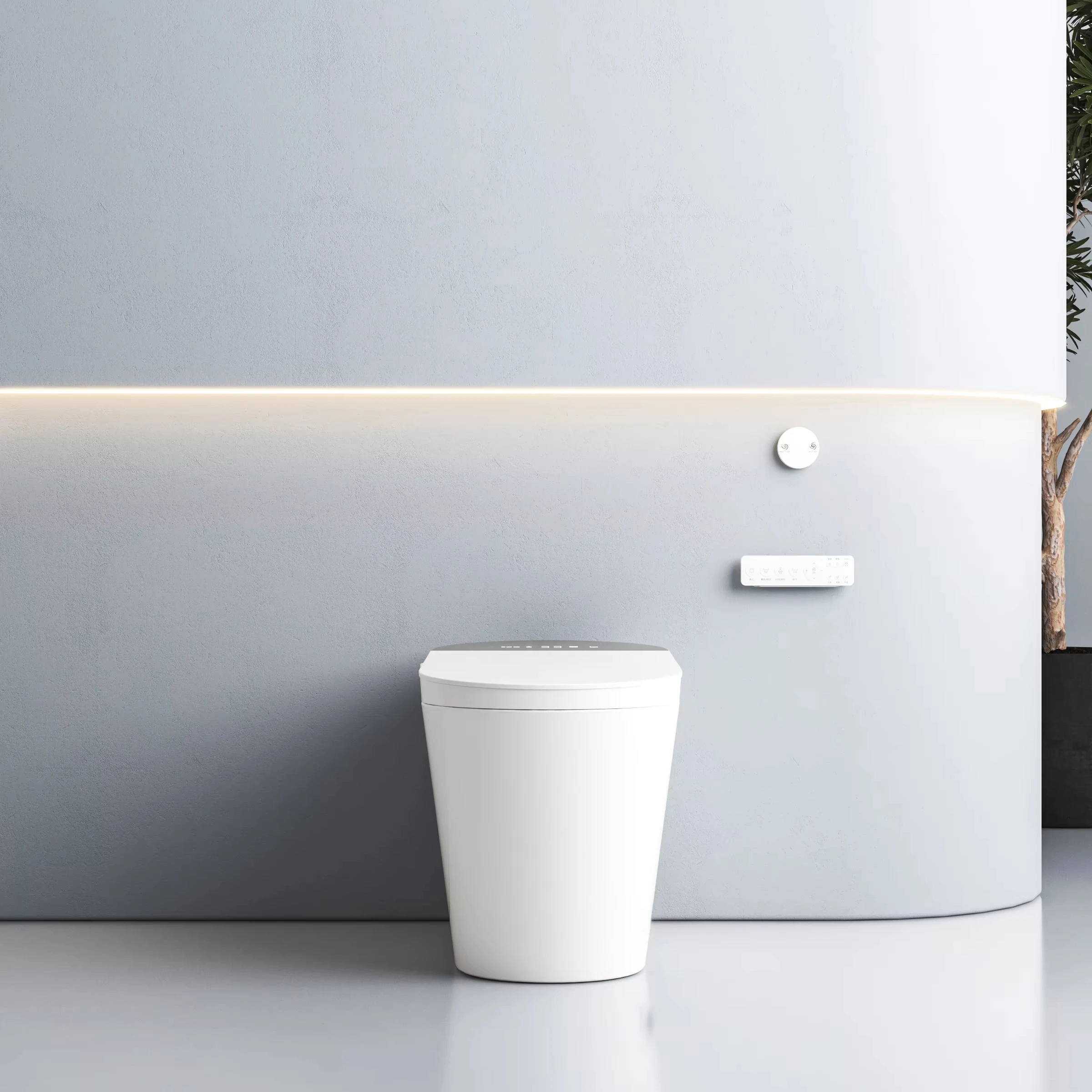 ADA Double U shape Automatic Flushing Modern and Simple Floor Mounted Ceramics Sanitary Siphon Flushing