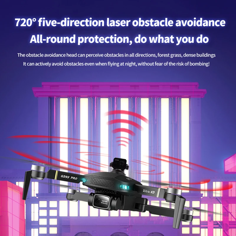 Hot GD93 Pro Max Global Drone high technology  RC drone camera tecnologia 4 Directions 360 Degree Obstacle Avoidance