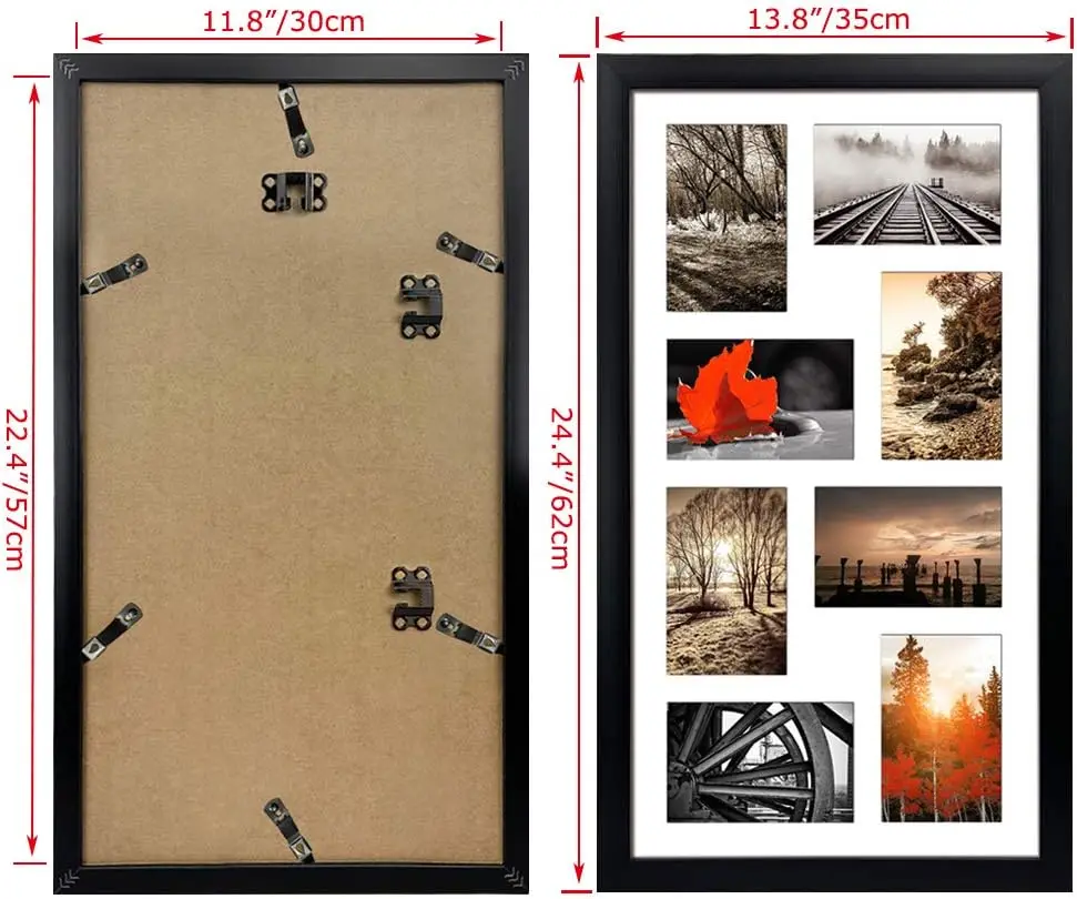Пользовательские 4x6 КОЛЛАЖ ФОТОРАМКИ 8 отверстий коллаж для картинок отображения 16 мульти фотографий стены