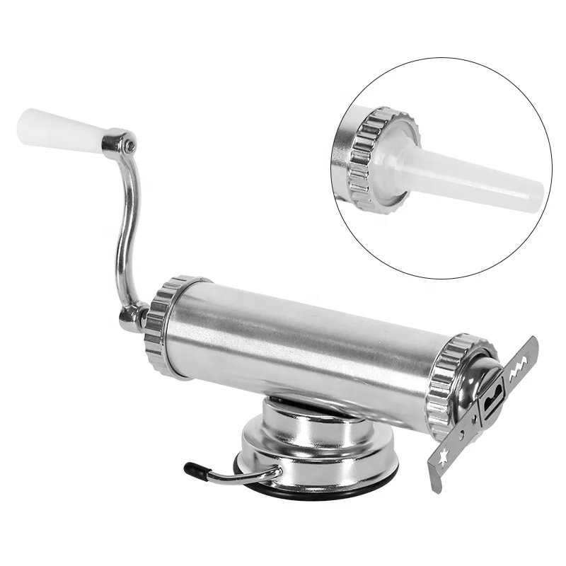 Горизонтальный колбасный шприц из алюминиевого сплава, 1 фунт