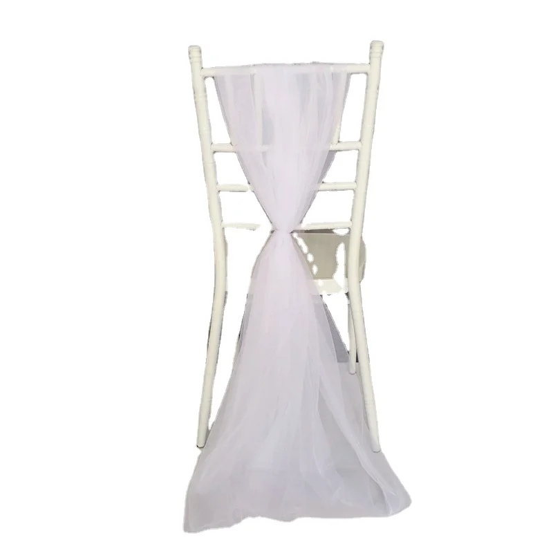Banquet Chair Decoration Bow Sheer Organza Chair Sashes for Wedding