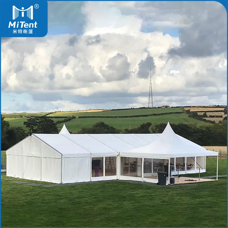 Luxury Outdoor PVC Cover European Octagonal 15meter Round Structure Lining Decorated Marquee Event Tent