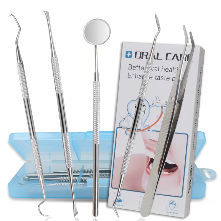 Ready to Ship 5PCS Dental Tools Set  Adult Oral Dental Hygiene Set for Oral Cleaning