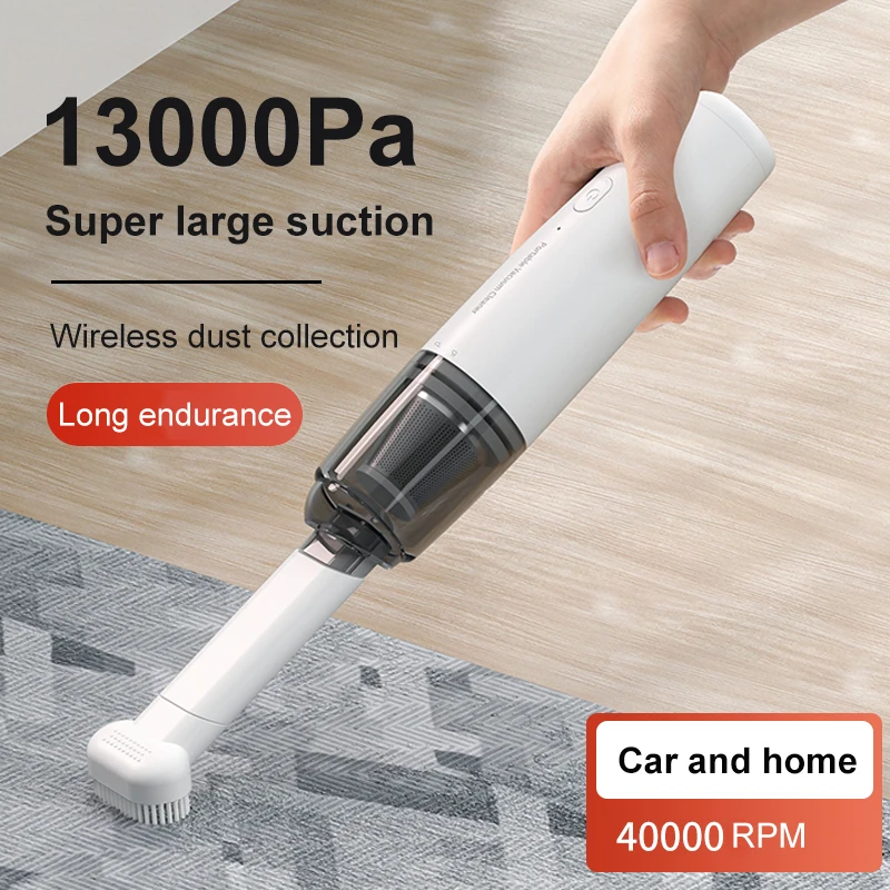 Wireless car vacuum cleaner suction portable hand-held car home vacuum cleaner cordless mini portable smart vacuum cleaner