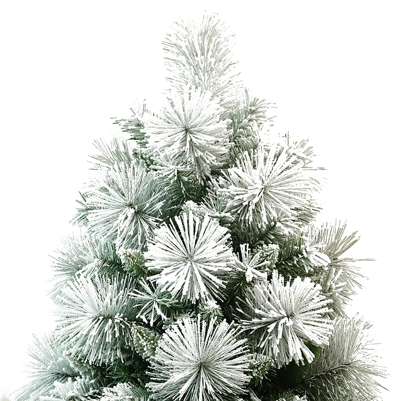 Customizable height Flocked Snow Artificial Pine christmas Tree Wholesale For Indoor outdoor handmade christmas tree