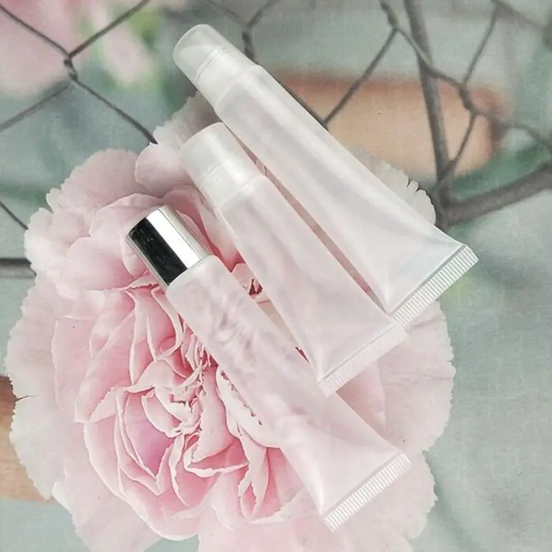 8 мл 15 мл пустой прозрачный цветной матовый блеск для губ Мягкий Сжимаемый пластиковый контейнер пластиковая трубка для макияжа