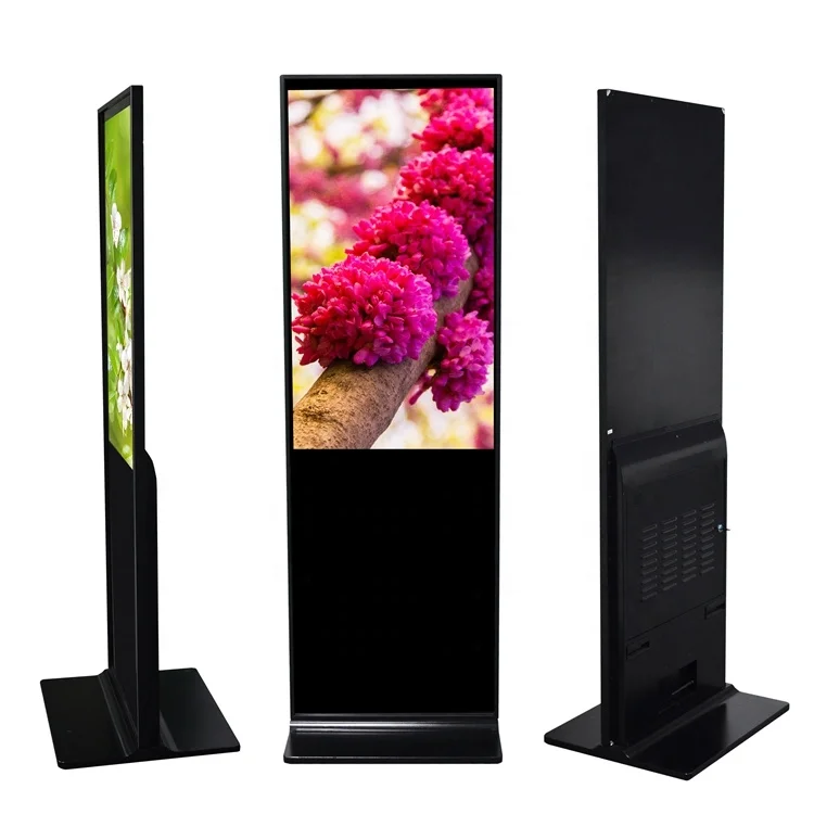 Advertising Kiosk 43 inch to 75 inch Floor Standing Smart Sensitive Touch Advertising Digital Signage Screens Kiosk