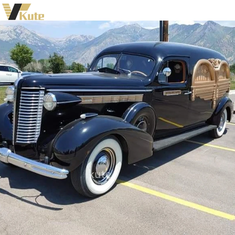 Premium hearse funeral vehicles Supplier Classic limousines beautiful funeral car luxury Hearse trailer for Sale
