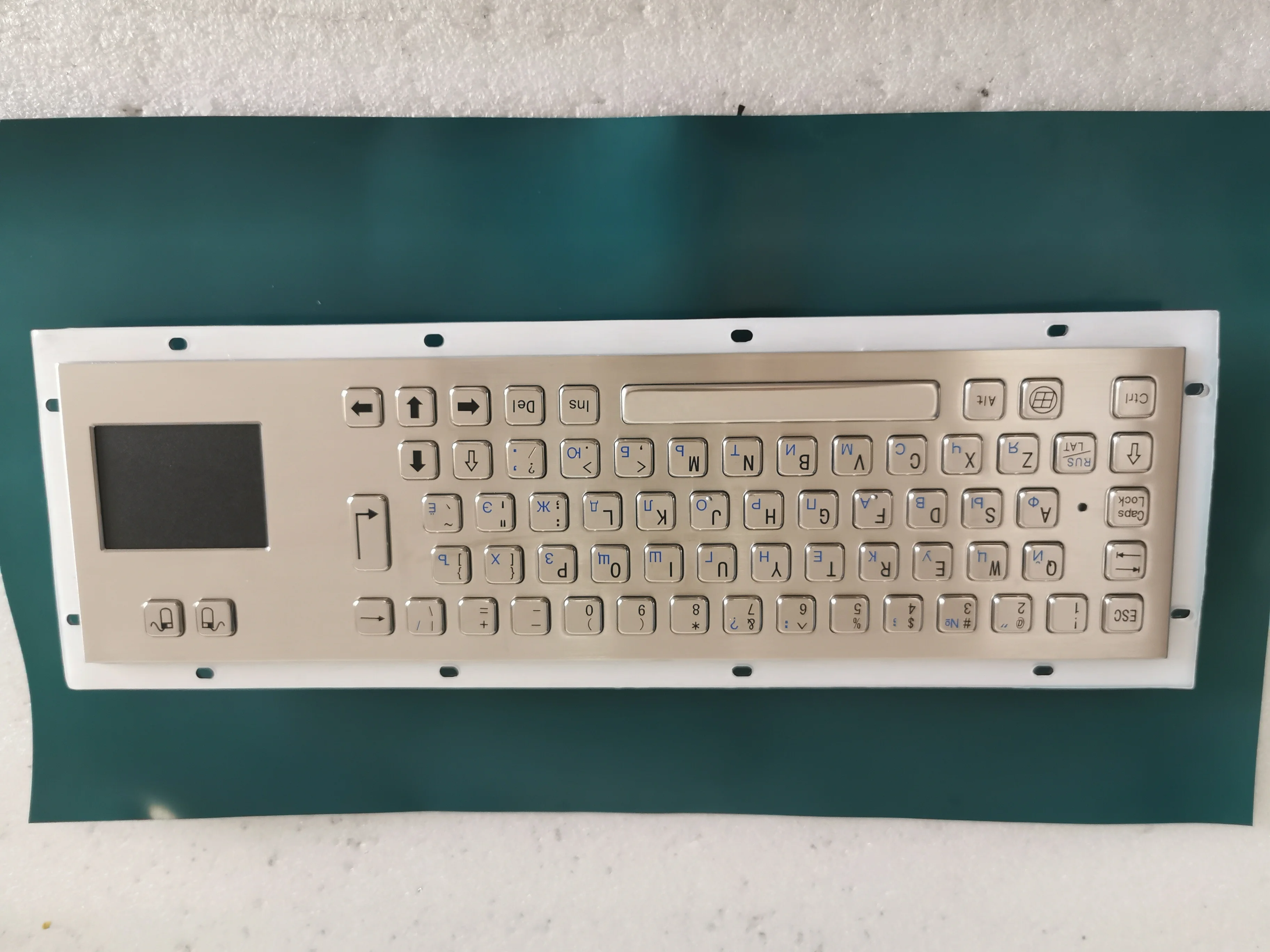 
Waterproof industrial rugged kiosk stainless steel ip65 USB metal keyboard with trackball touchpad 
