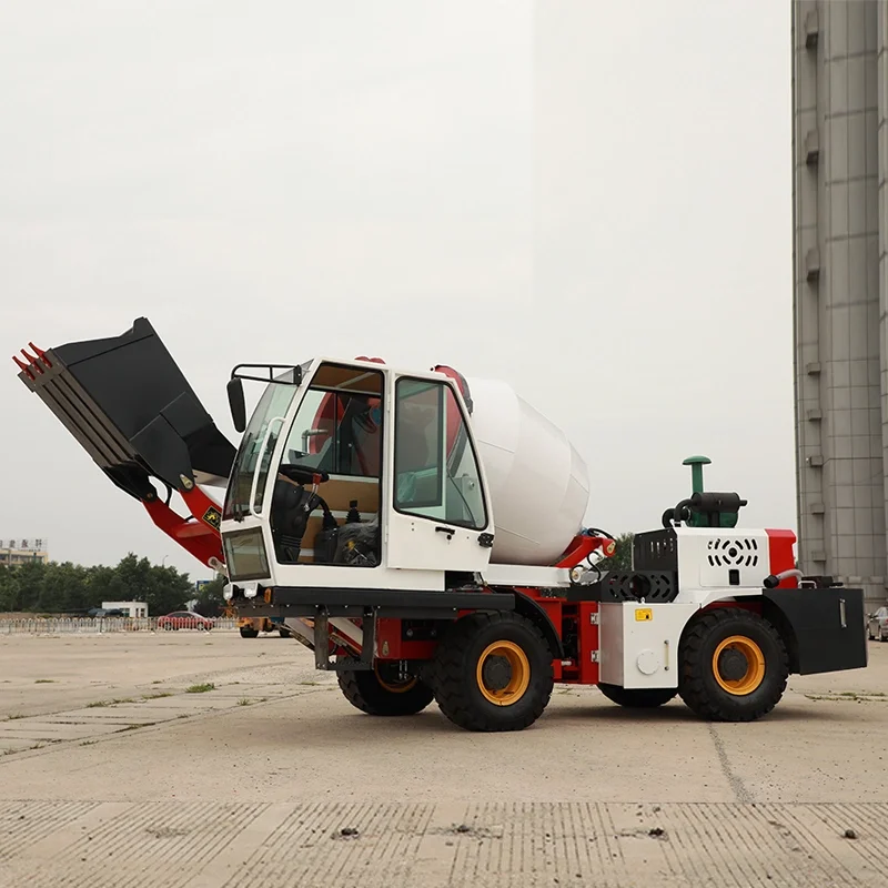 Efficiency Self Loading Automatic electric concrete mixer machine JZM350 concrete mobile mixerMini Concrete Mixer