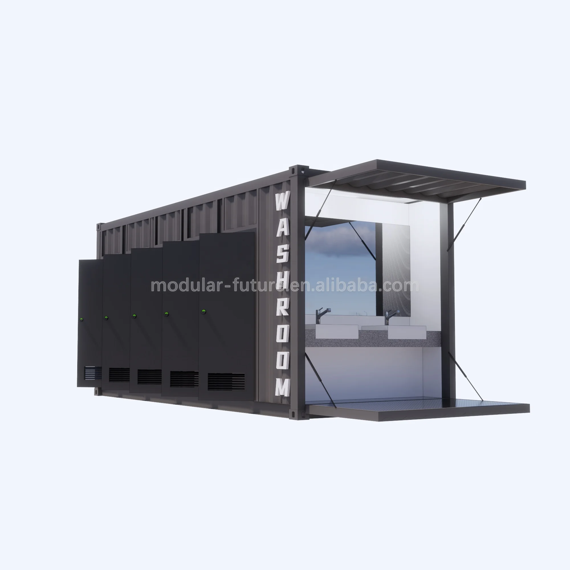 China Public Modular Mobile Toilets Cabin Outdoor Restroom Block Mobile Portable Container Toilet for Sale