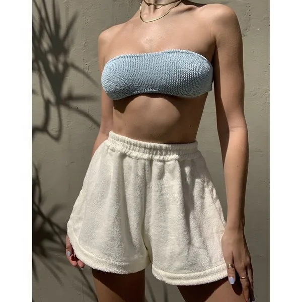  Terry Toweling Fabric Soft Short Towel Shorts Women Hot