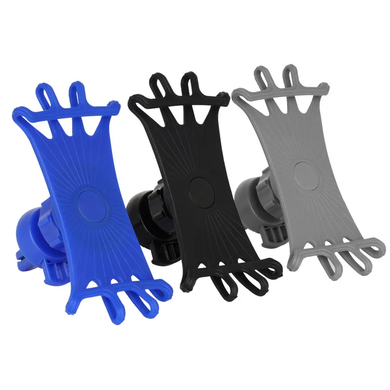 Universal Shockproof Elastic Silicone Mount Riding Cycling Bicycle MTB Motorcycle GPS Support Bracket Bike Phone Holder