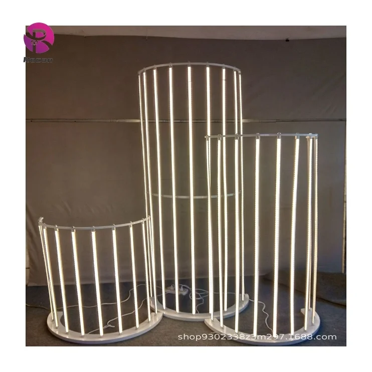Curve Shape Metal Backdrop White Golden Arch Beads Hanging Metal Gate Door Stand Backdrop Wedding for Event Ceremony