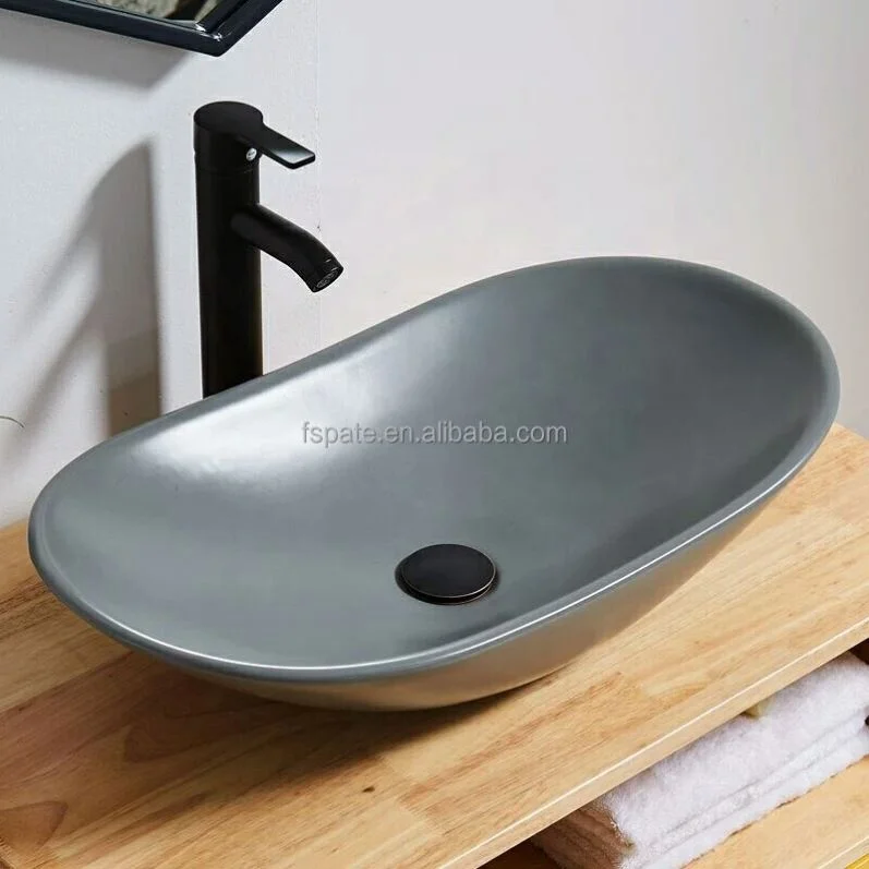 black bathroom ceramic wash basin composite granite artificial stone quartz kitchen sink