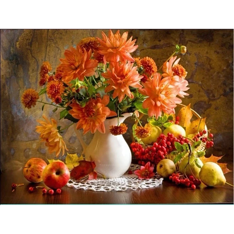 Hot Flowers and fruits modern Wall art decor canvas 5d diy full painting diamond diamond embroidery