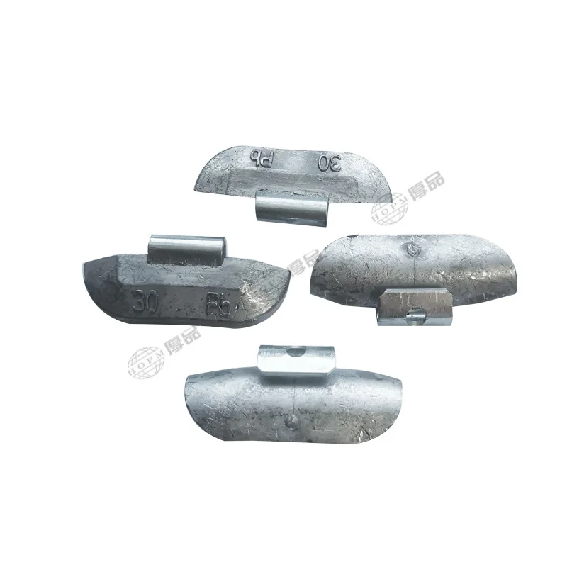 5-60g Plumbum Clip-on Wheel Balance Weight Lead Material Wheel Balancing Weights for Steel Rim Car