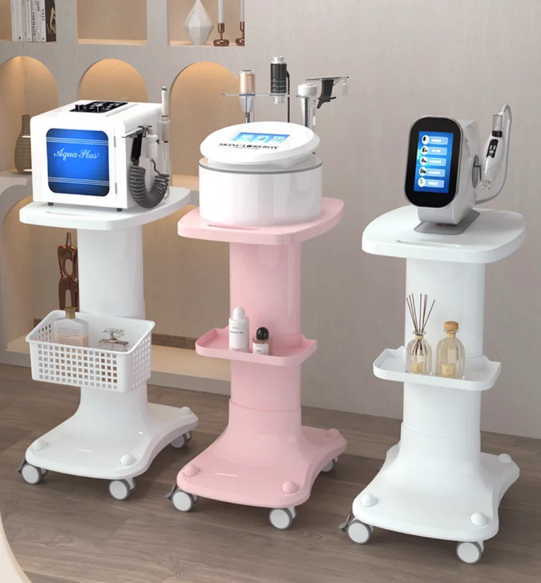 Factory Wholesale Hot Selling Beauty Center Instrument Trolley Equipment With Storage Basket Insert Row Cardan Wheelbarrow
