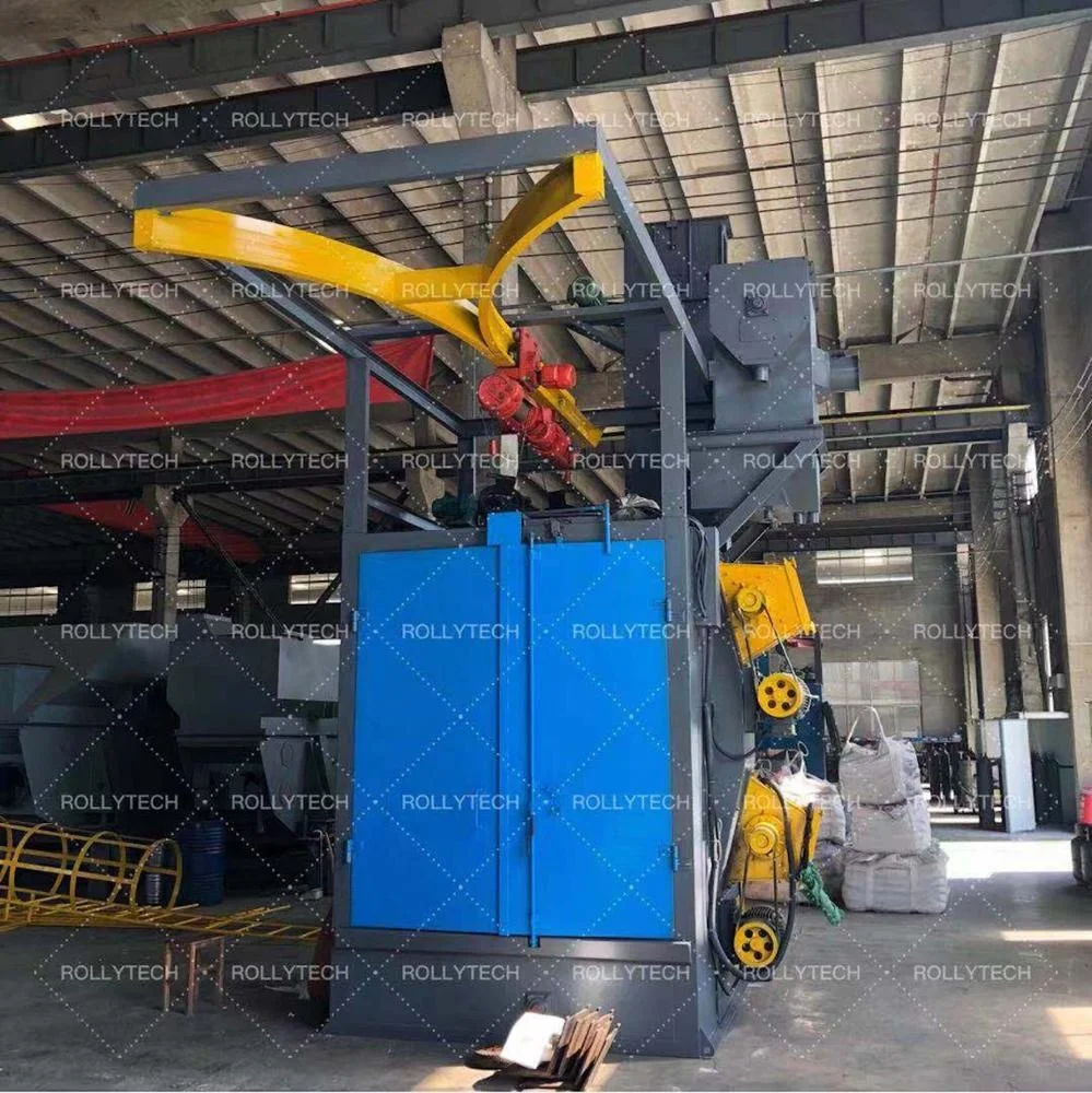 Customized double pneumatic door hanger type shot blasting machine