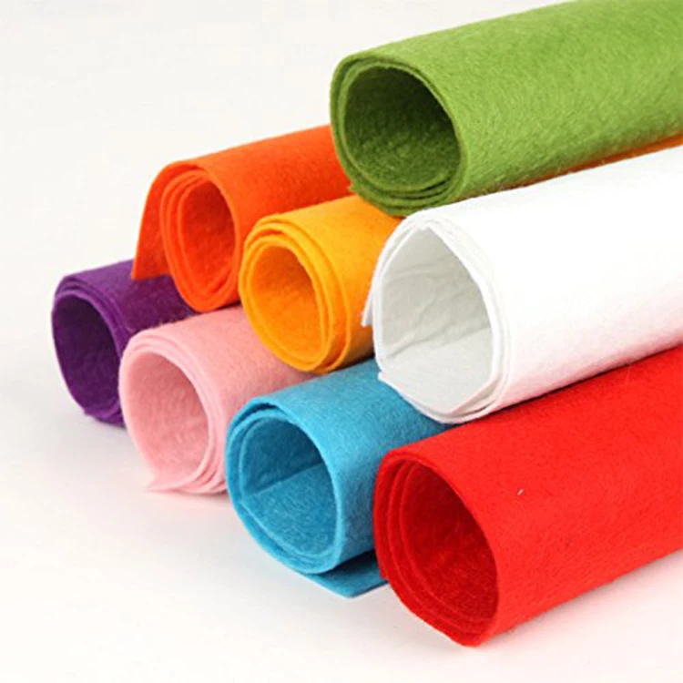 High Quality Felt Fabric Roll Pieces Industrial Felt Polyester Non Woven Colorful Felt