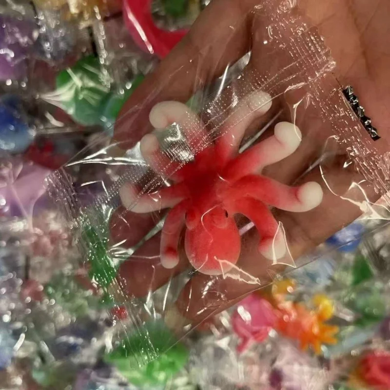 New Design Wholesale TPR Squishy Mochi Marine Lift Crab Octopus Starfish Sticky Sea Animal Toy For 5cm 50mm Vending Capsule
