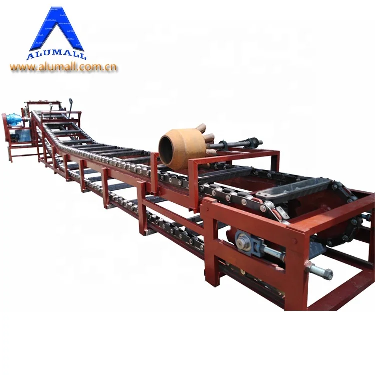 Waste scrap aluminum melting furnace automatic ingot conveyor continuous aluminum ingot production line casting machine