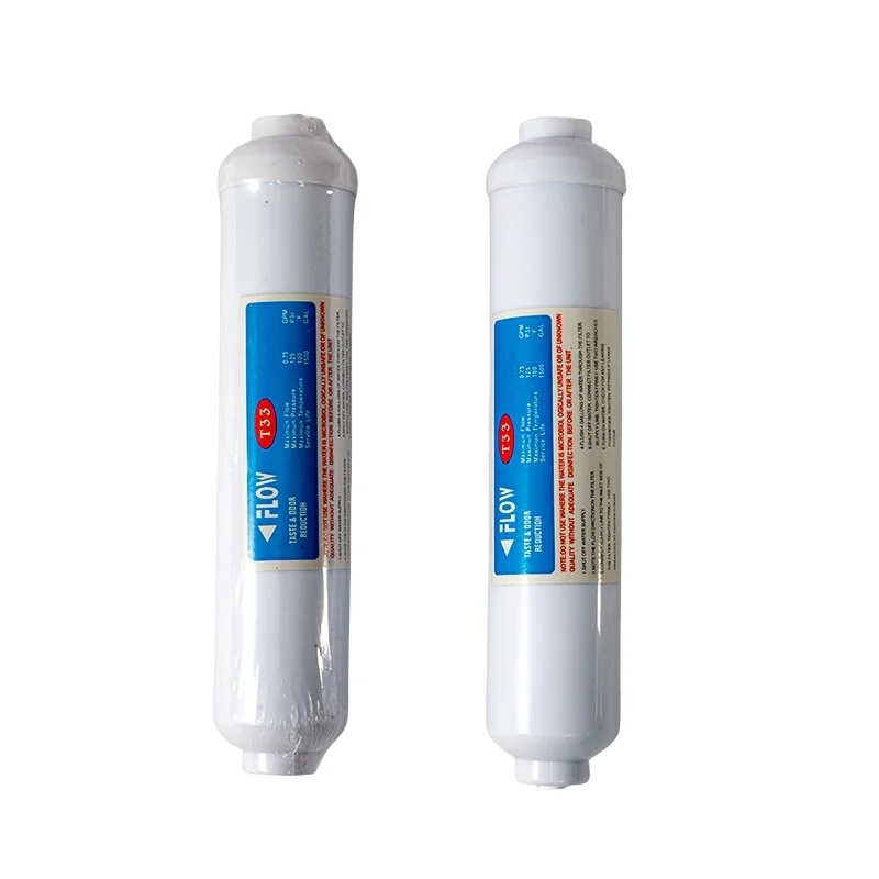 T33 inline multi functional pre post water inline alkline water filter cartridge reverse osmosis