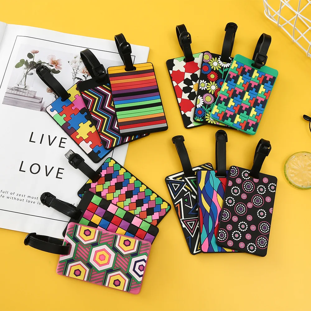 Best Selling Creative Soft Silicone Luggage Tag High Quality Travel Airplane Rubber Luggage Tag