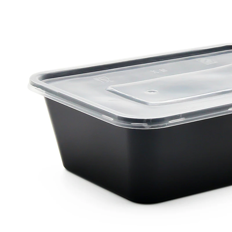 1000ML disposable plastic pp microwave food meal prep container with lid bento lunch box