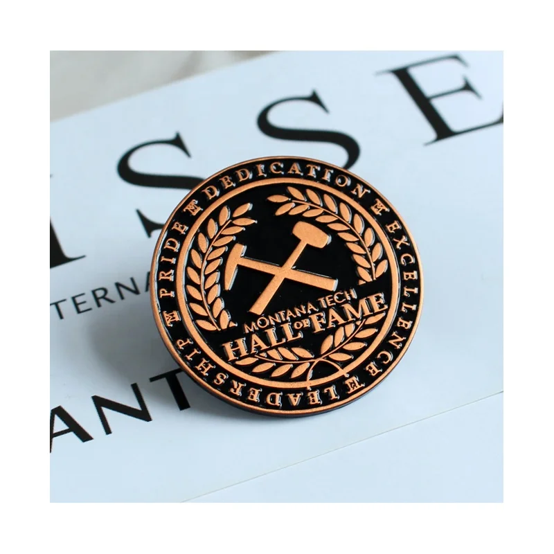 China factory wholesale online unique bulk company corporate school logo Security Soft Hard Quality Pin Metal Custom Badge