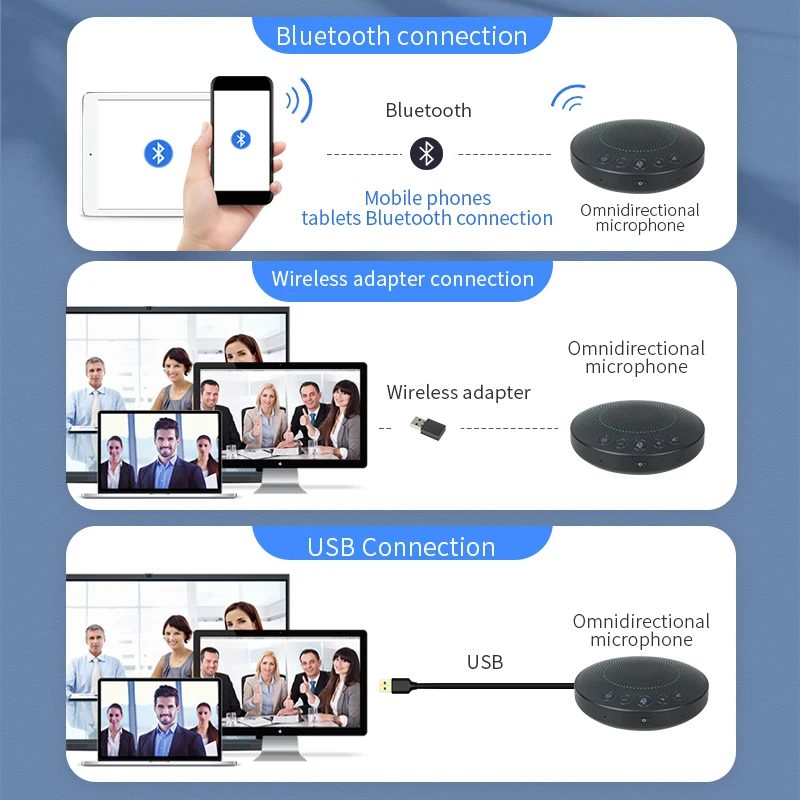 DAIPU оптовая продажа беспроводной 360 градусов пикап динамик микрофон для видео
