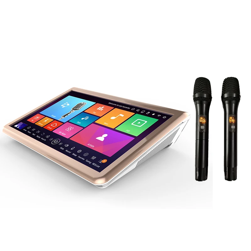 19'karaoke player machine HDD system singing all in one with 40W+ songs portable Chinese   KTV  touchscreen