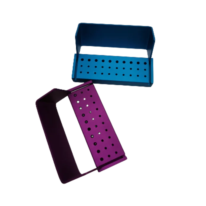  Алюминиевый металлический длинный хвостовик Endo Box Dental Bur Holder Burs Set Stand Lab