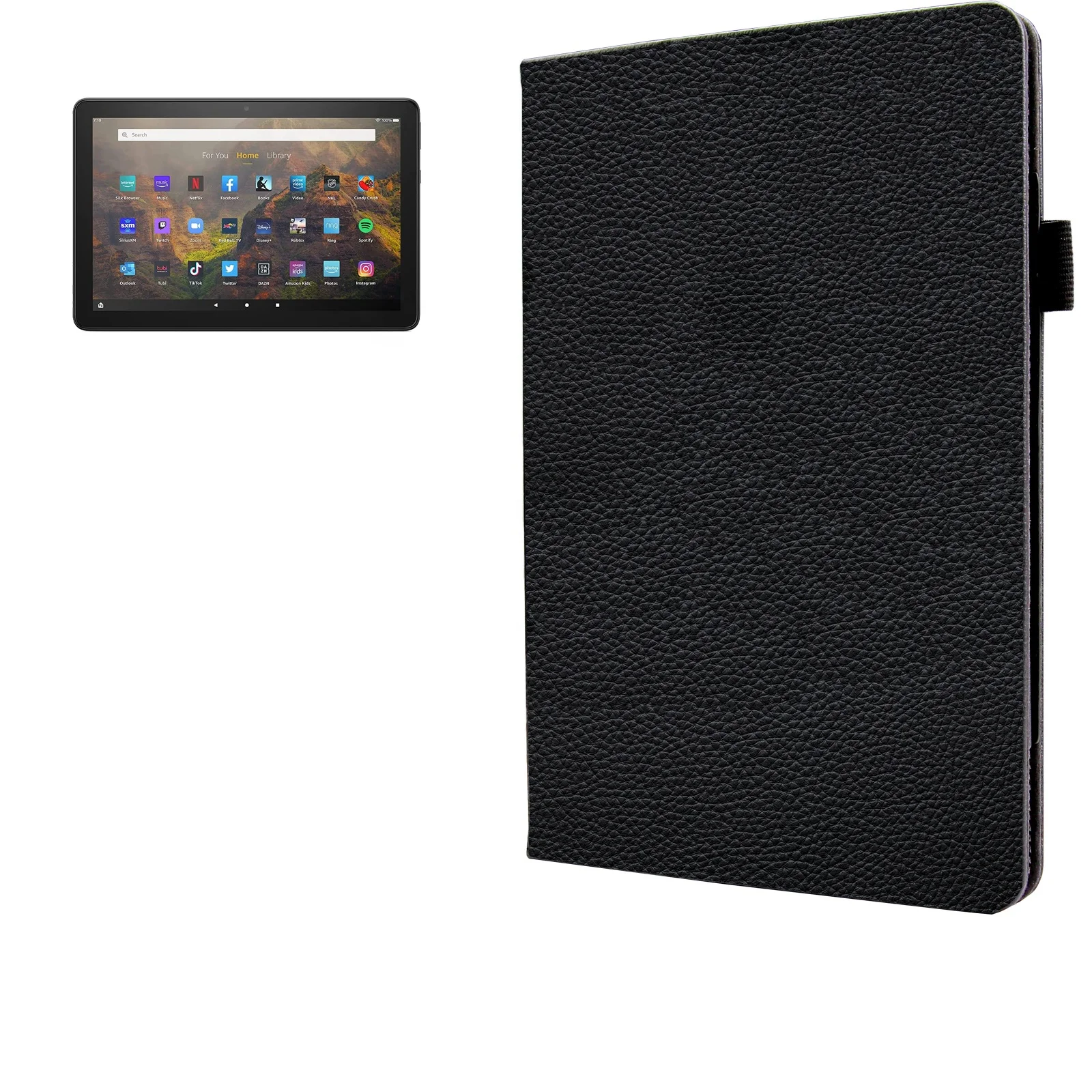  Чехол Kebei для нового планшета Amazon Fire HD 10 тонкий складной чехол-подставка 1 дюйма черный