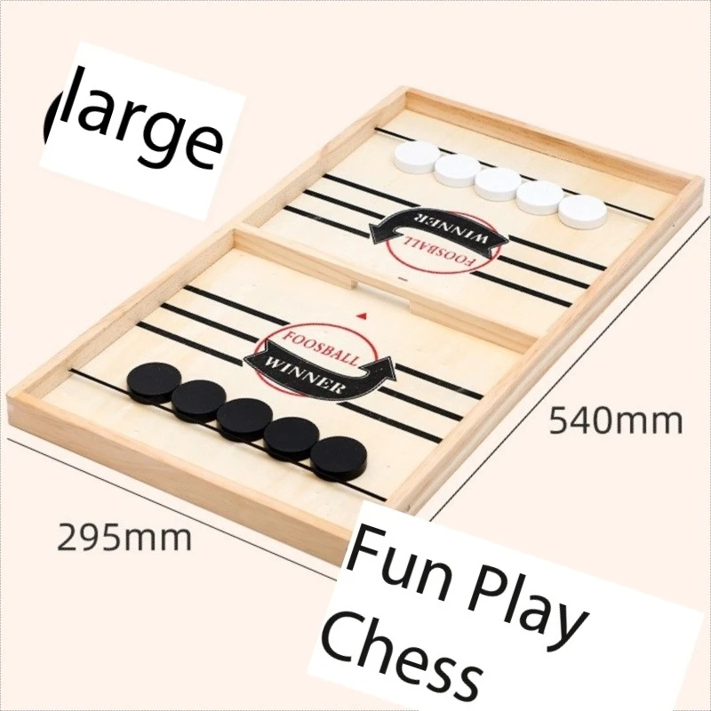 2024 Wholesale children wooden games double catapult interactive board game play chess board kid toy set