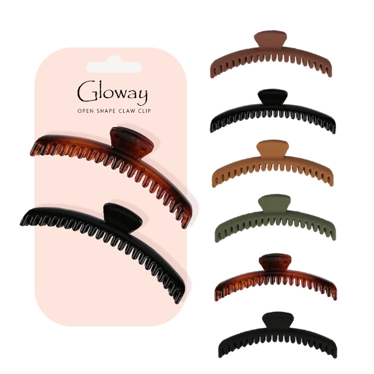 Arc Shape Mega-Hold Hold Everything Crossing Teeth Hair Flat Claw Clip Set Hair Clamp For Women Straight And Curly Hair
